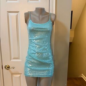 HelloMolly Seafoam sequin mini Dress, XS , us 2
